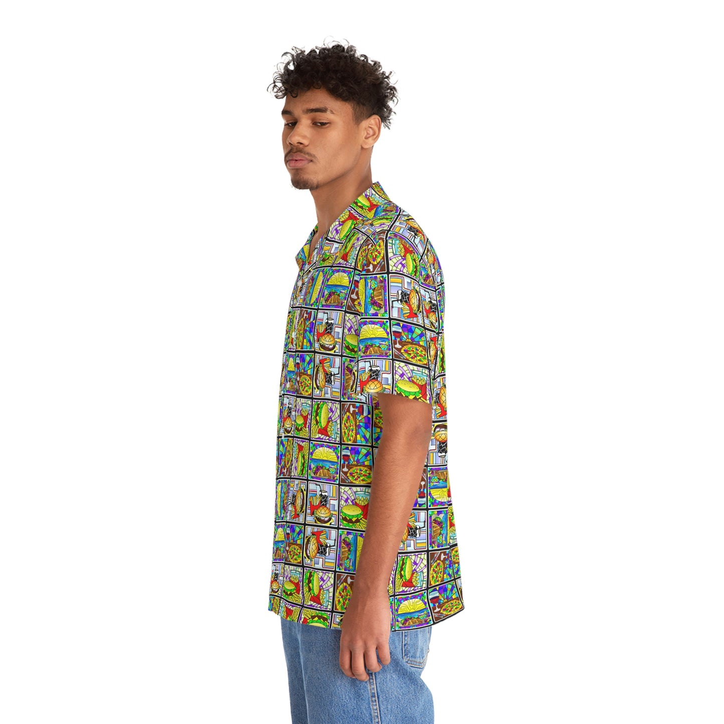 Stained Glass Men's Hawaiian Shirt