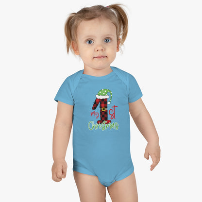 1st Christmas Baby Short Sleeve Onesie