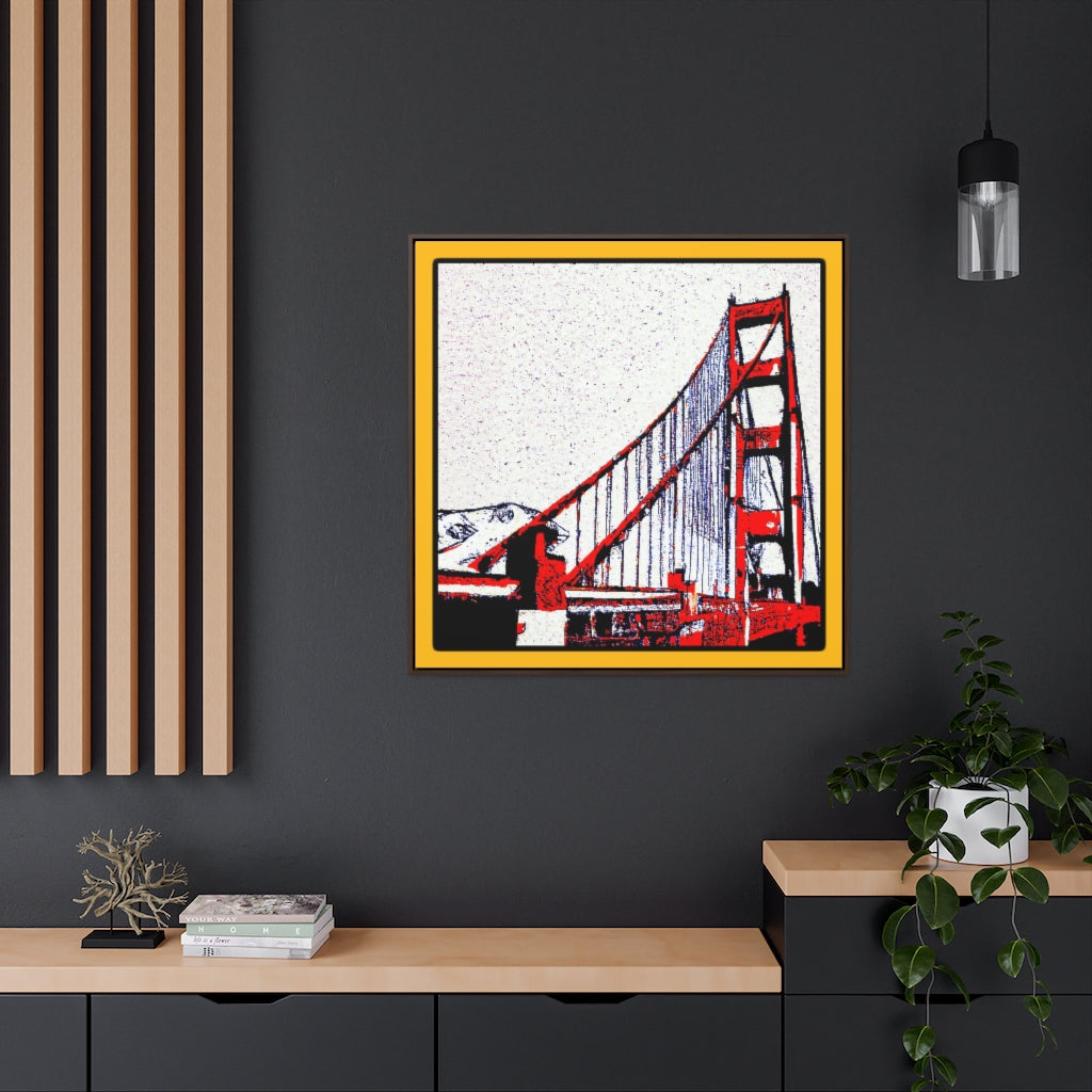 Golden Gate Bridge "Japanese Woodcut" Canvas