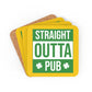 Straight Outa Pub Corkwood Coaster Set