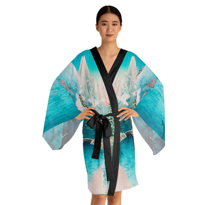 Mt. Fuji Long Sleeve Kimono Robe