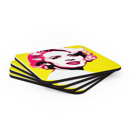 Portrait of Marilyn Monroe by Andy Warhol II (Ai generated) Coaster Set