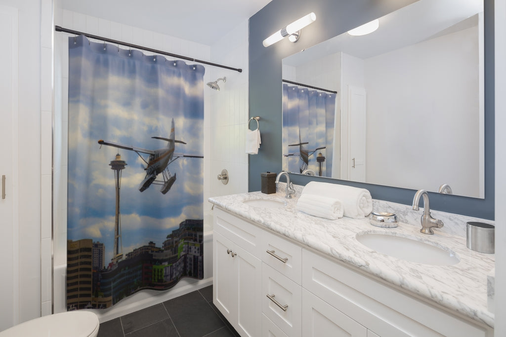 Sea Landing Shower Curtains