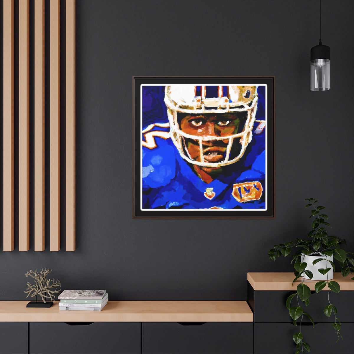 American Football Player Van Gogh Canvas