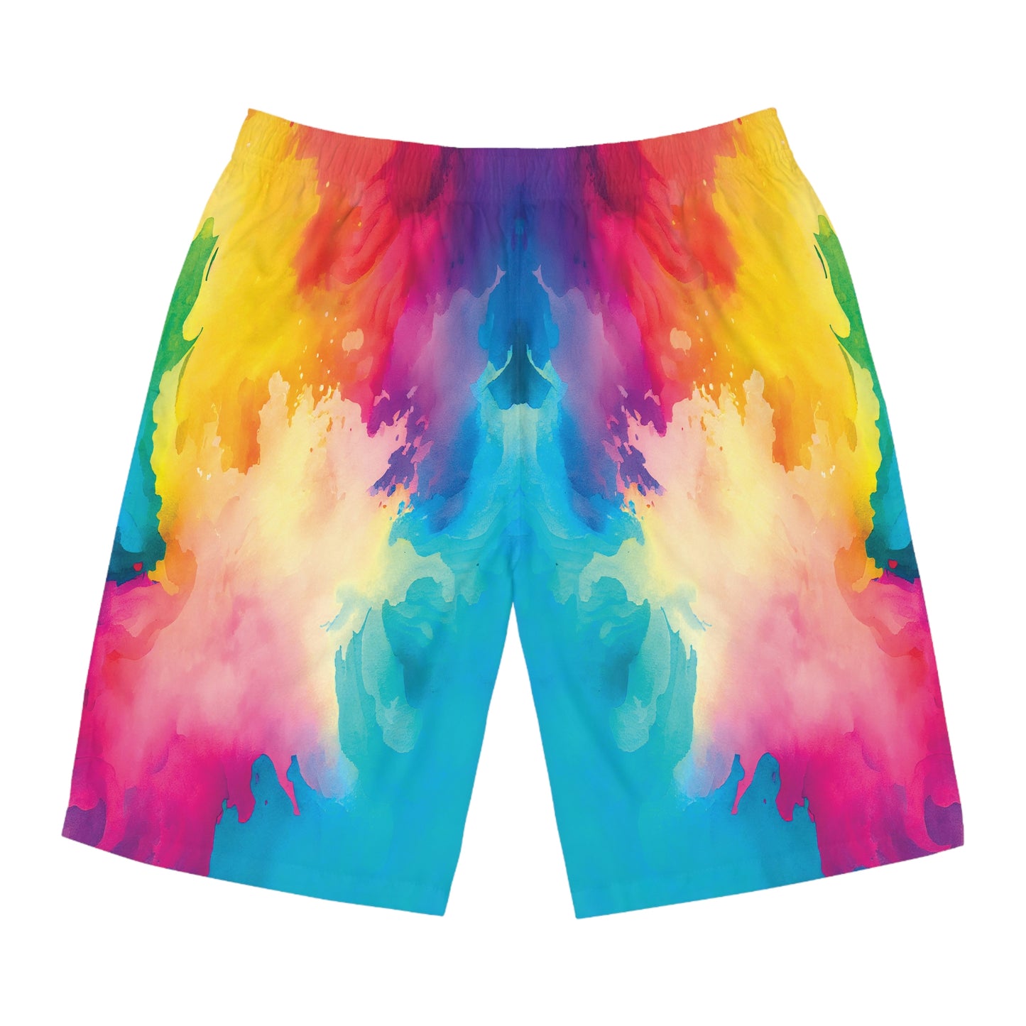 Watercolor Tie Dye Men's Board Shorts