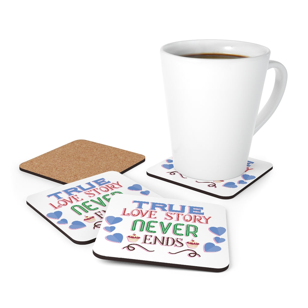 True Love Corkwood Coaster Set