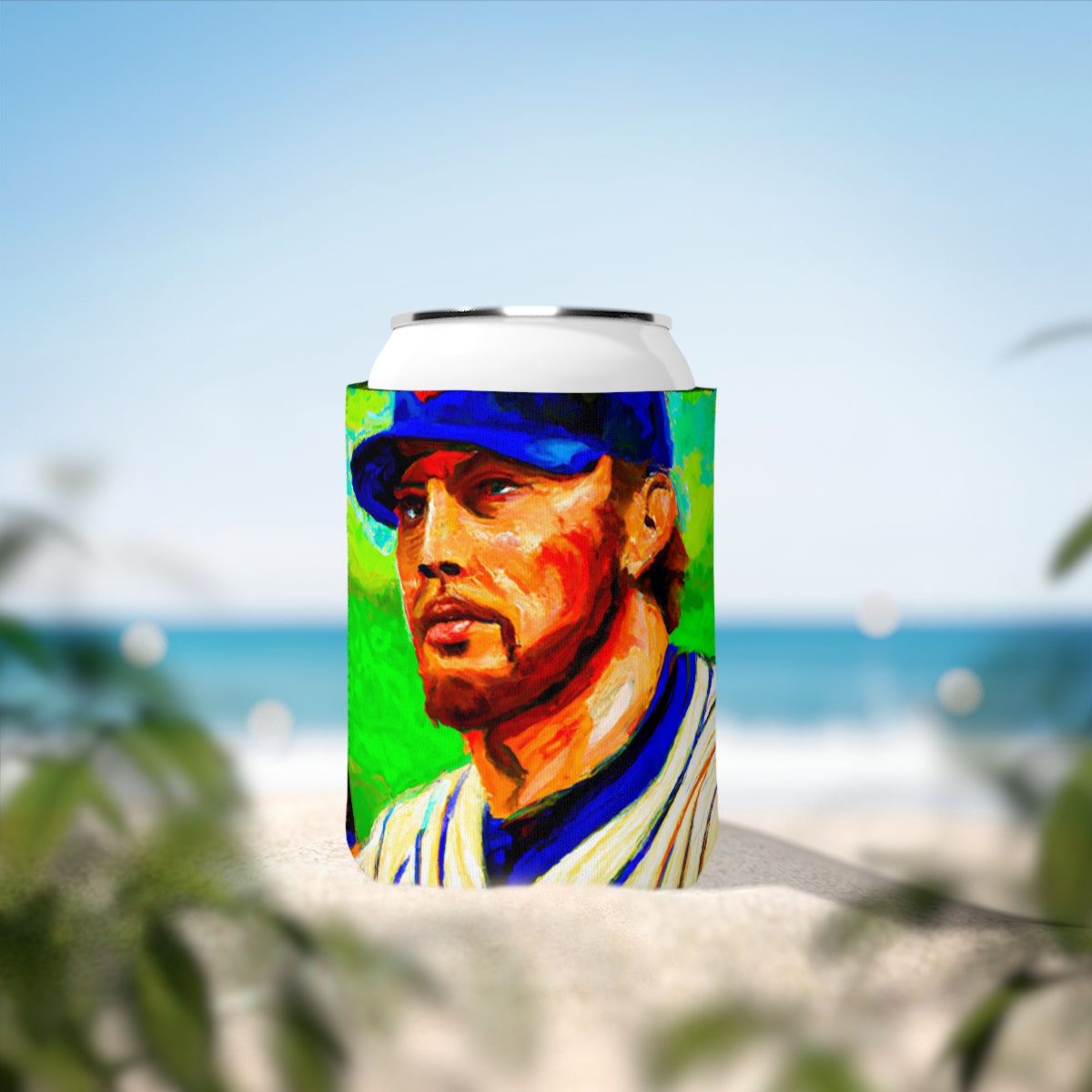 Baseball Player by Van Gogh Can Cooler Sleeve