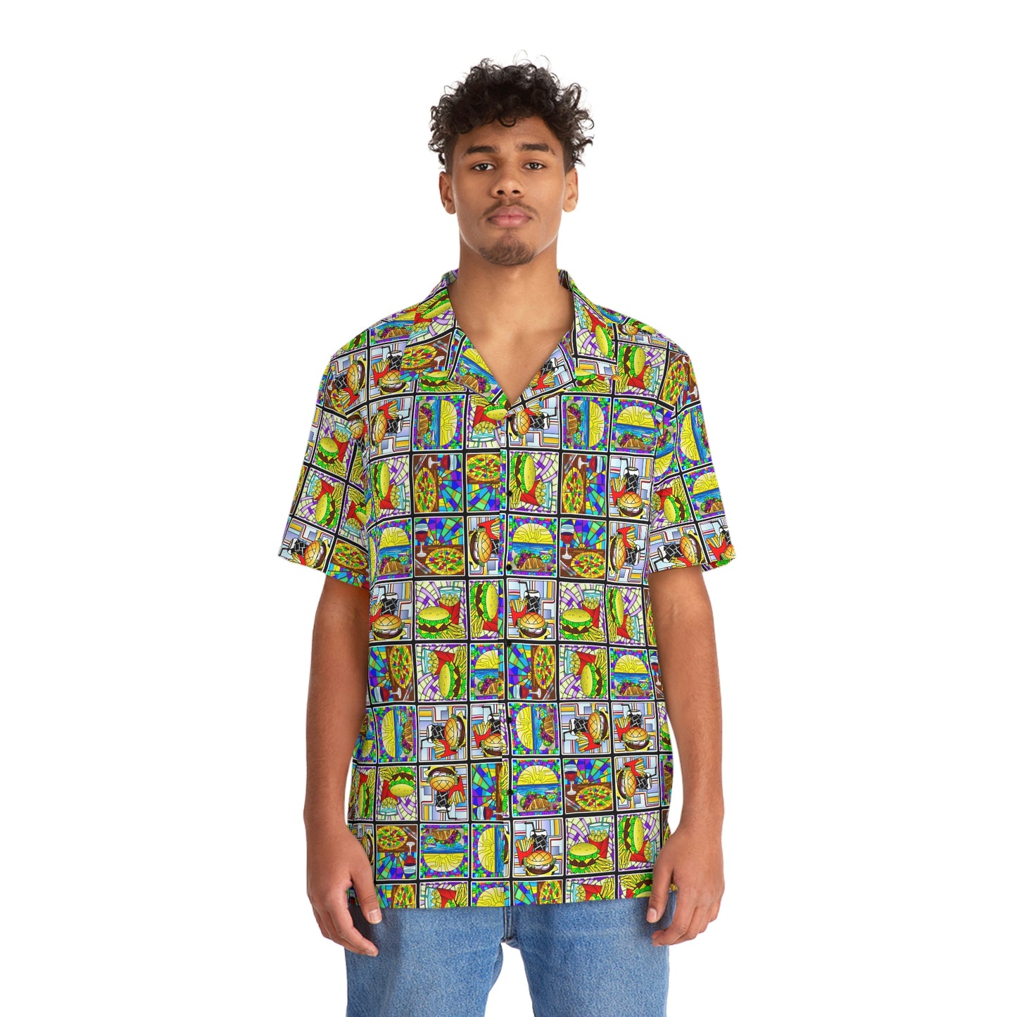 Stained Glass Men's Hawaiian Shirt