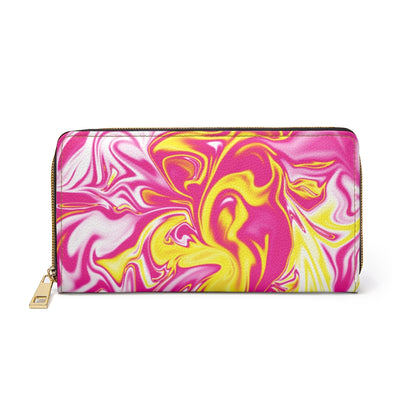 Pink/Yellow Zipper Wallet