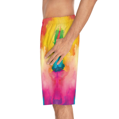 Watercolor Tie Dye Men's Board Shorts