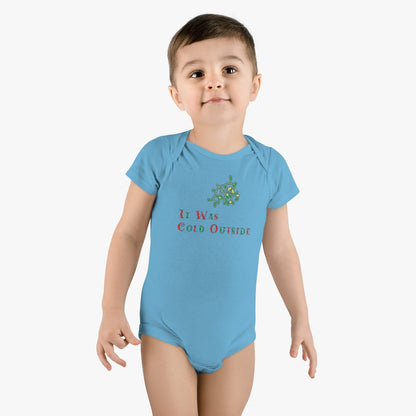 Cold Outside Baby Short Sleeve Onesie