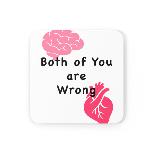 Can't Listen to Either One Corkwood Coaster Set