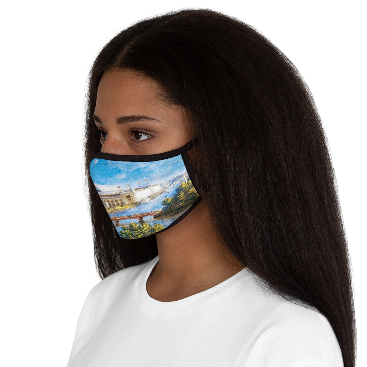 Chicago World's Fair Fitted Polyester Face Mask