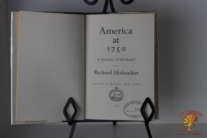 America at 1750 A Social Portrait Richard Hofstader