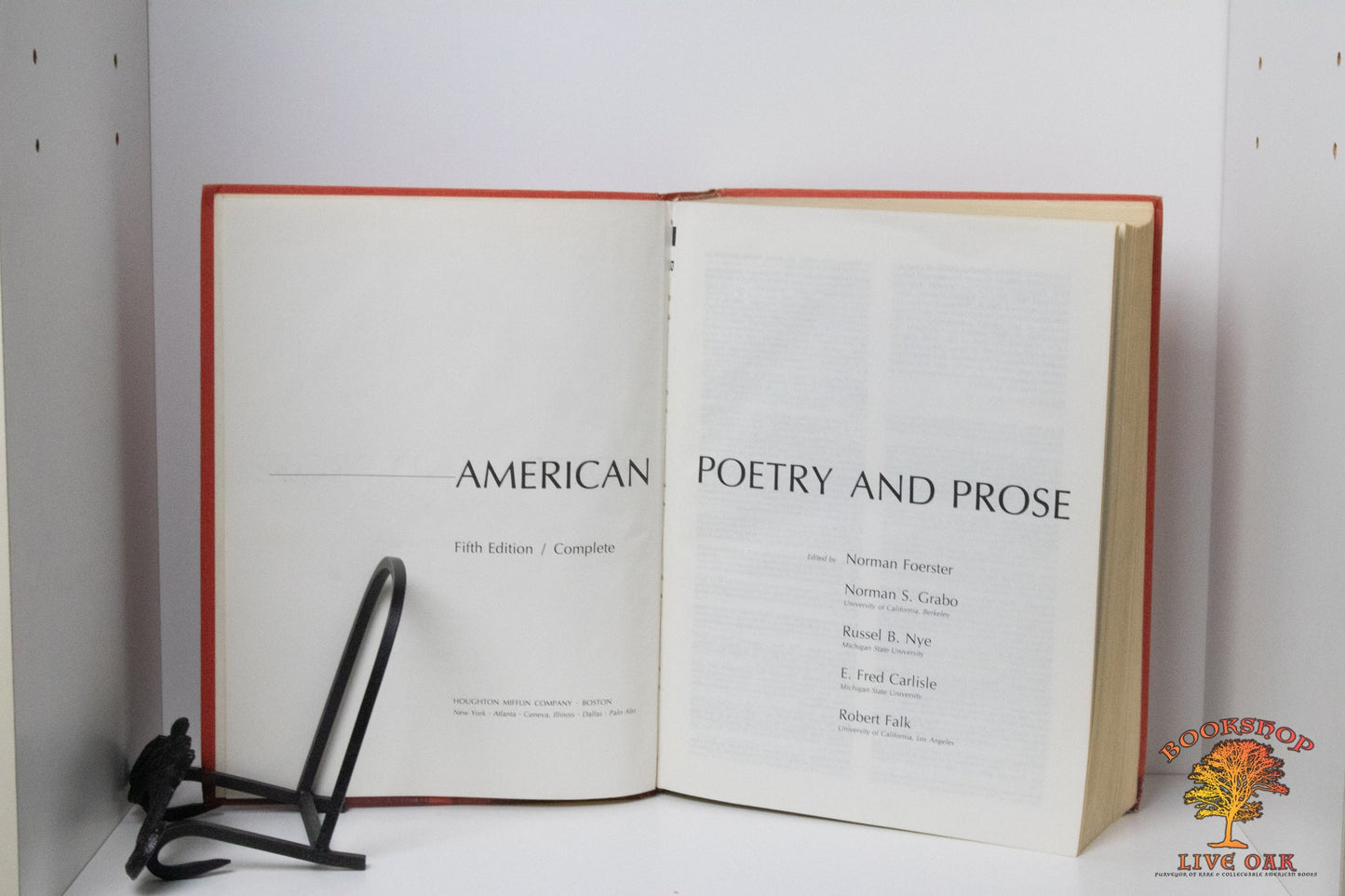 American Poetry and Prose; Edited by Foerster, Grabo, Nye, Carlisle, Falk