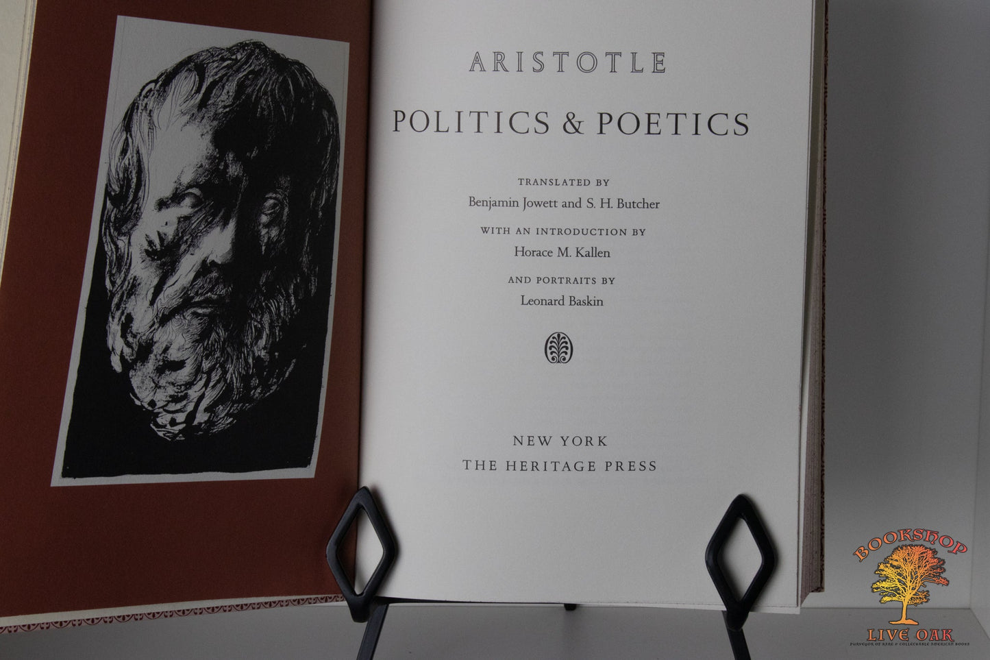 Aristotle Politics & Poetics Aristotle Translated by Benjamin Jowett and S. H. Butcher Illustrated by Leonard Baskin