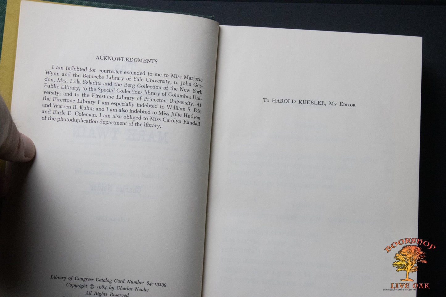 The Complete Novels of Mark Twain Volumes 1 and 2; Mark Twain Edited and with an Introduction by Charles Neider