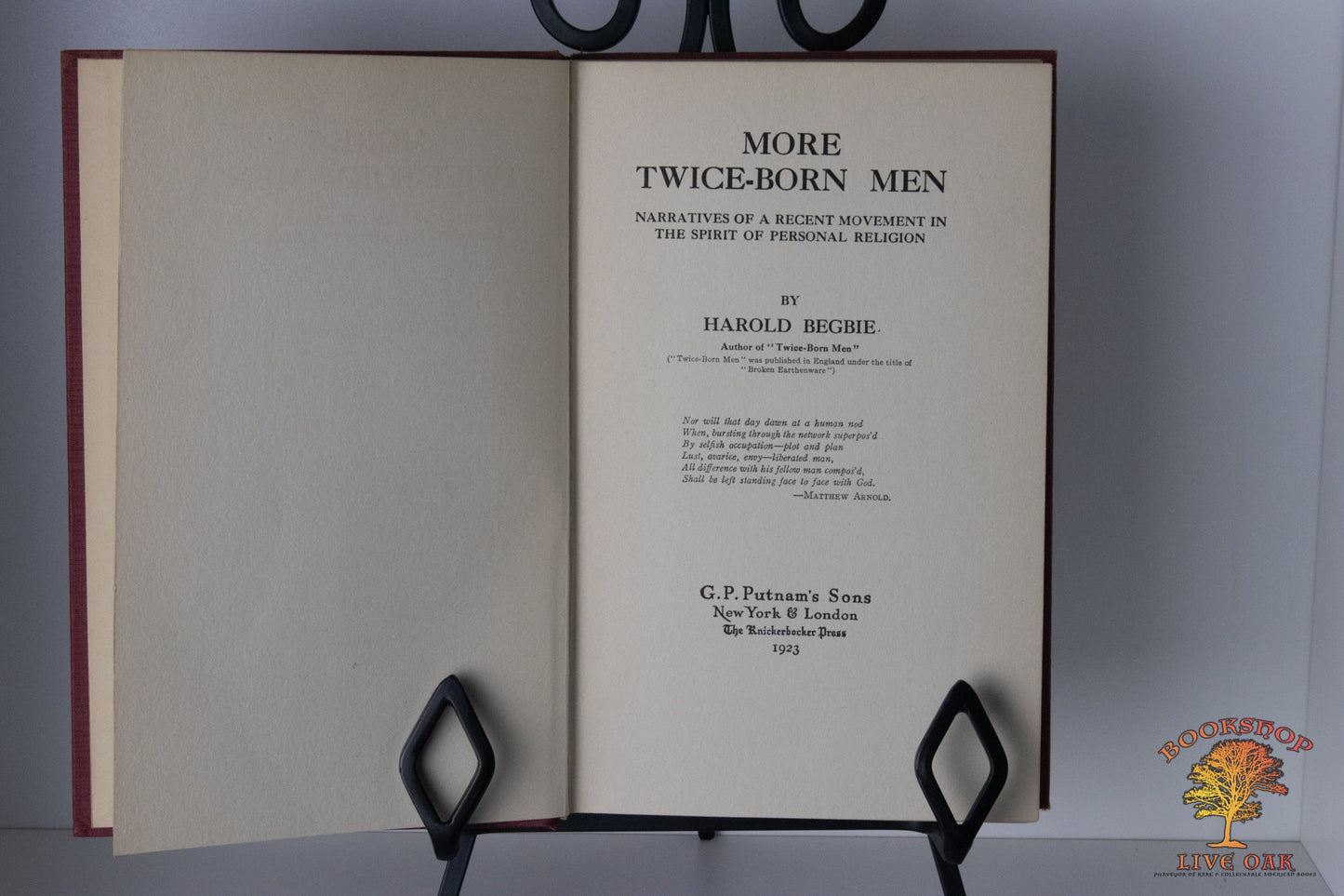 More Twice-Born Men Narritives of a Recent Movement in the Spirit of Peresonal Religion Harold Bigbie