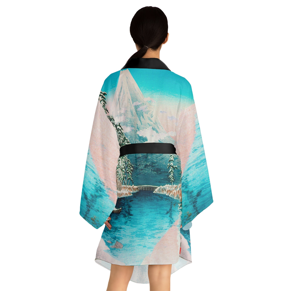 Mt. Fuji Long Sleeve Kimono Robe