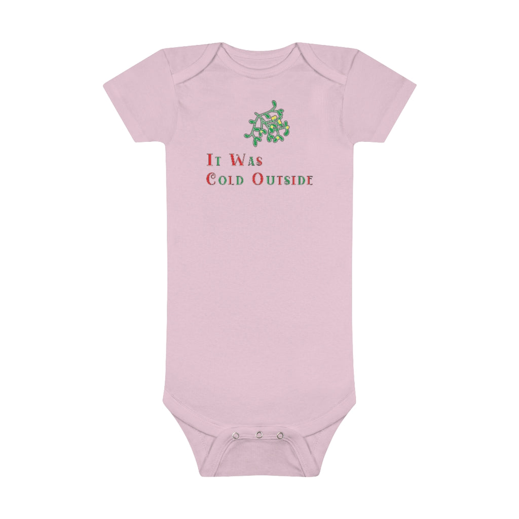 Cold Outside Baby Short Sleeve Onesie