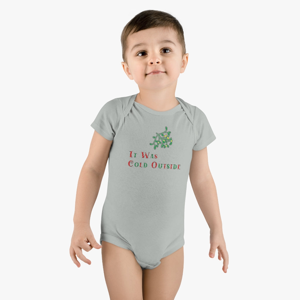 Cold Outside Baby Short Sleeve Onesie