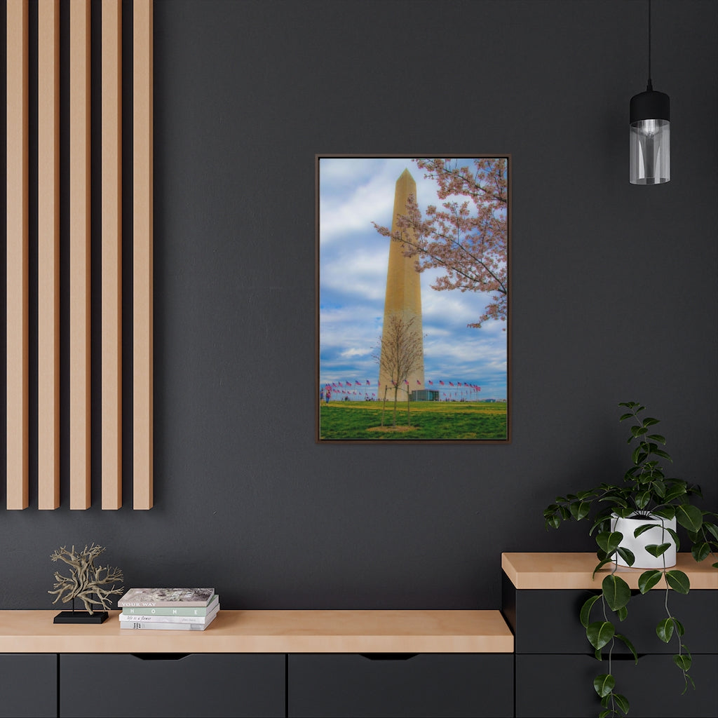 Arts by Dylan: Washington Monument with Cherry Blossom Canvas