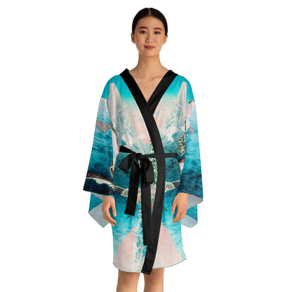 Mt. Fuji Long Sleeve Kimono Robe