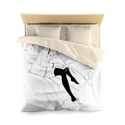 Waking Up Microfiber Duvet Cover