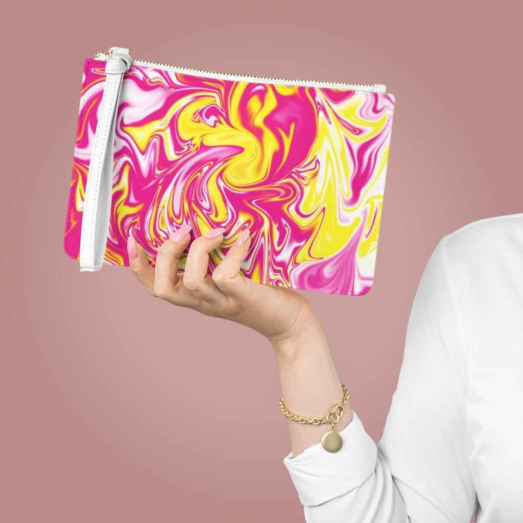 Pink/Yellow Clutch Bag