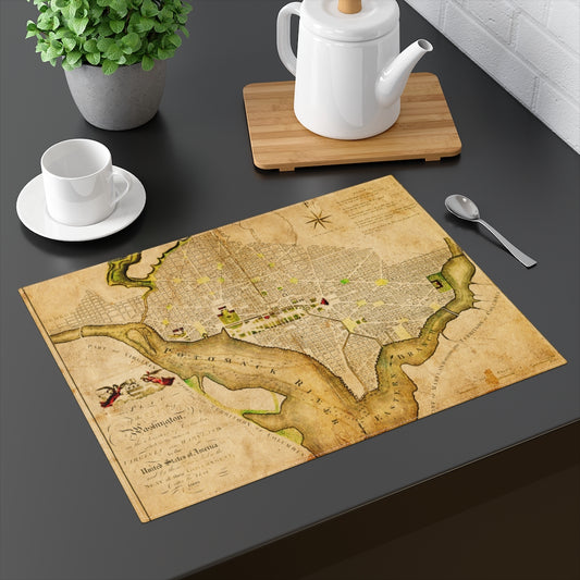 Map of Washington District of Columbia Placemat