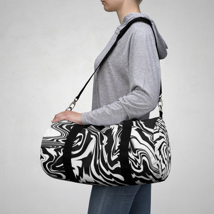 Black and White Duffel Bag