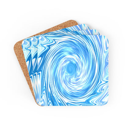 French Blues Corkwood Coaster Set