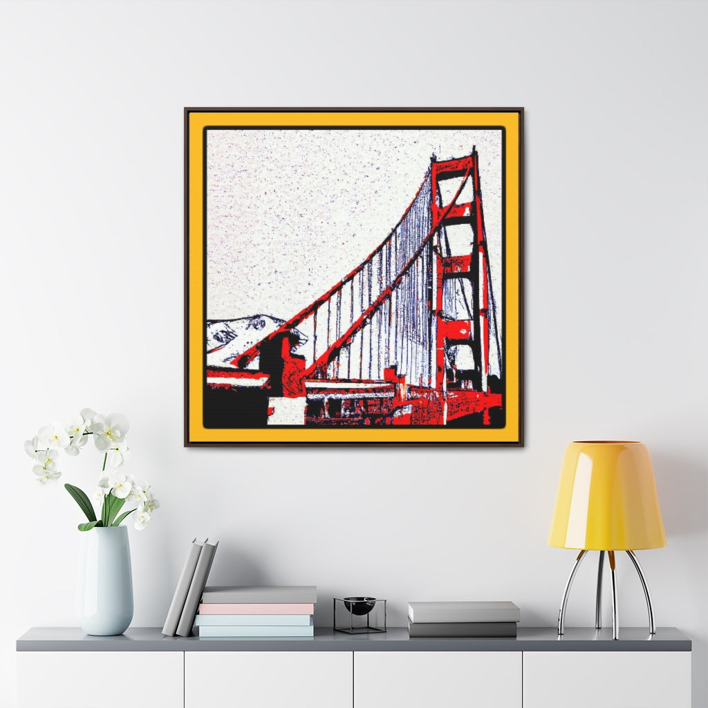 Golden Gate Bridge "Japanese Woodcut" Canvas