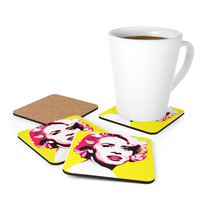 Portrait of Marilyn Monroe by Andy Warhol II (Ai generated) Coaster Set