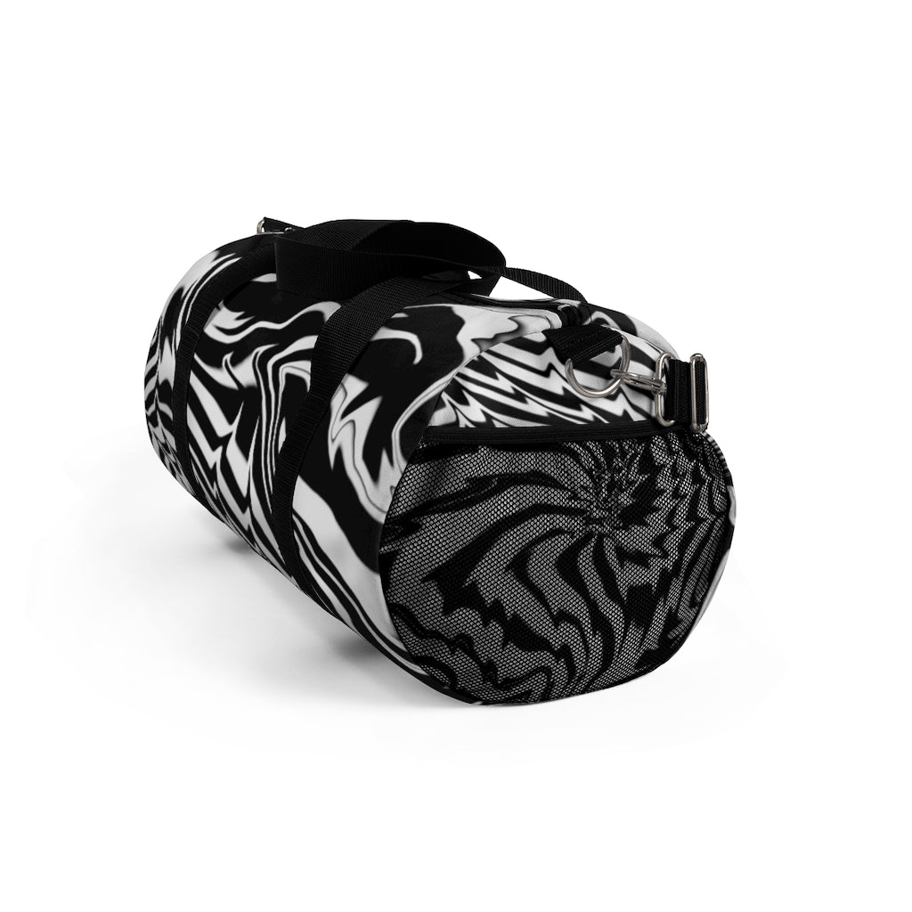 Black and White Duffel Bag