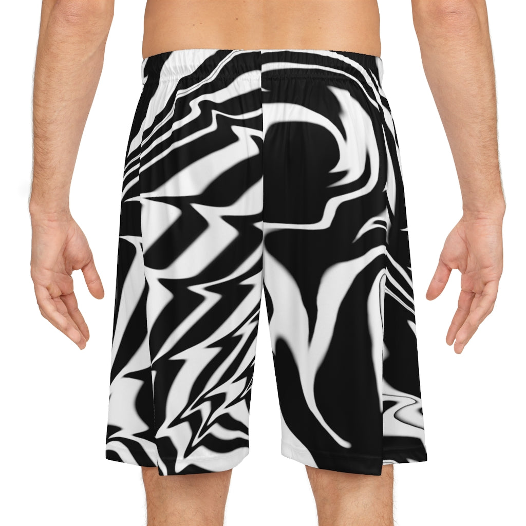 Black and White Basketball Shorts