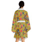 Dragon Pattern Long Sleeve Kimono Robe