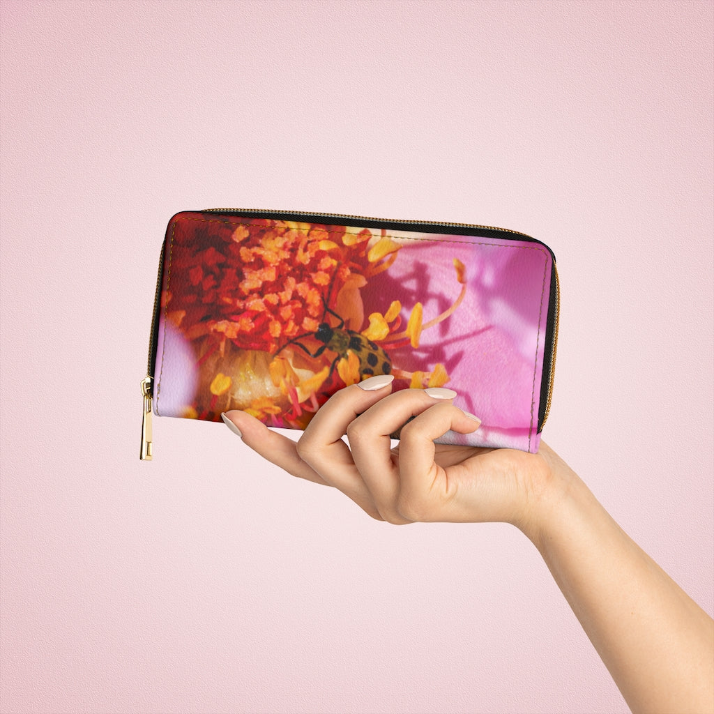 Rose Zipper Wallet