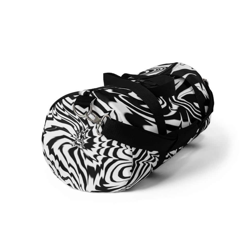 Black and White Duffel Bag