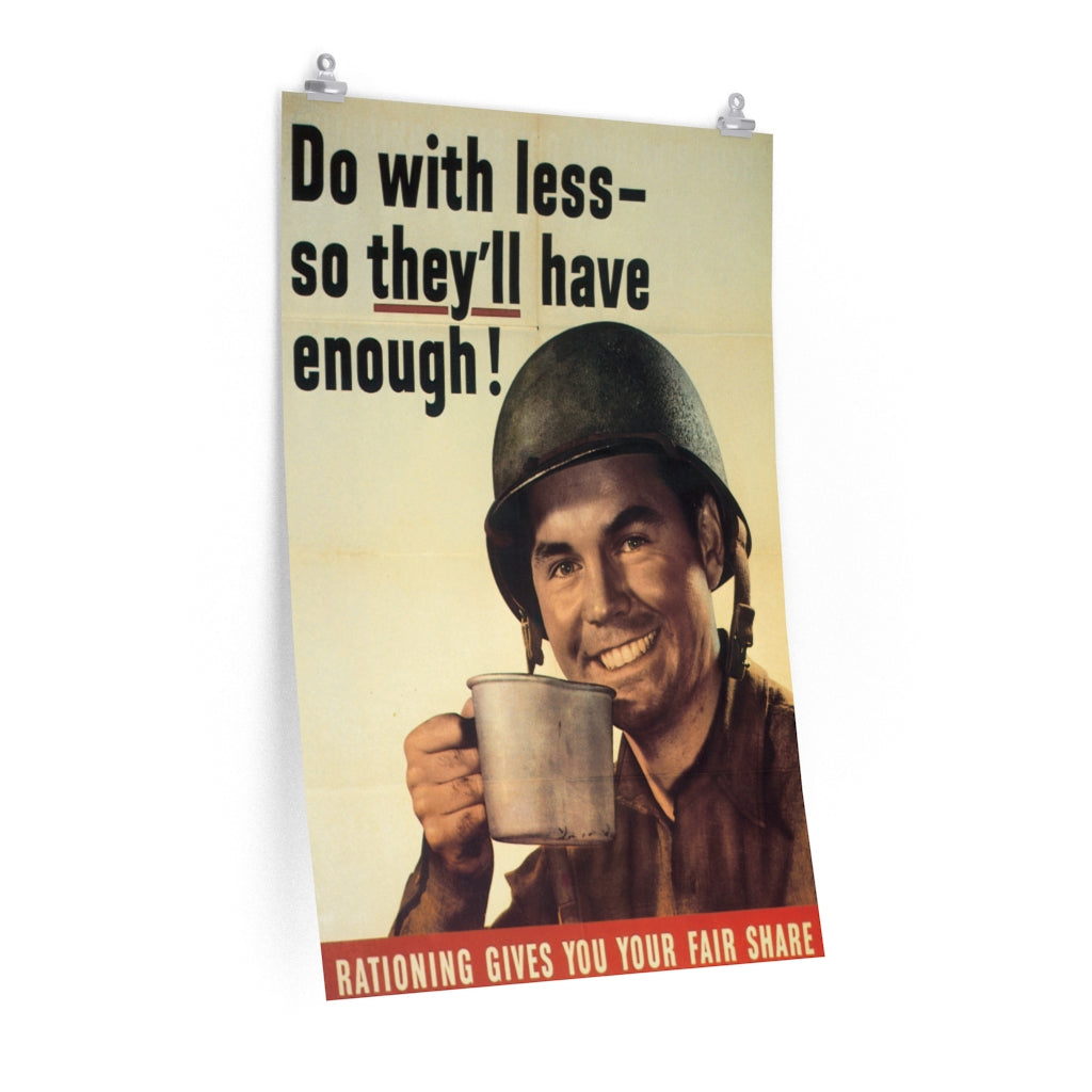 20th Century World Wars Poster: Do With Less