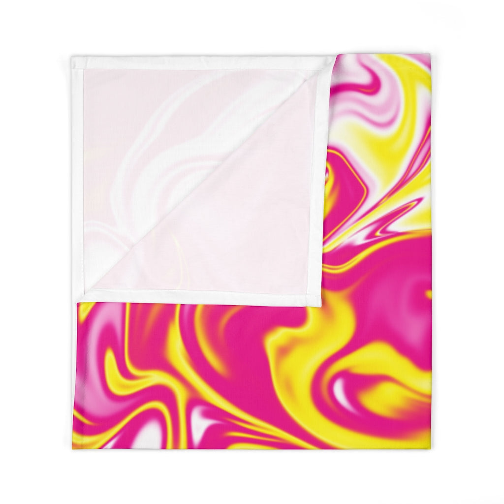 Pink/Yellow Baby Swaddle Blanket