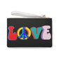 Peace and Love Clutch Bag