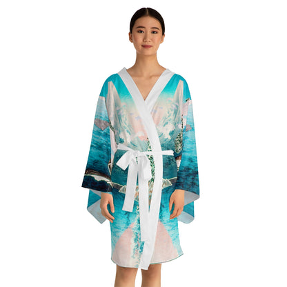 Mt. Fuji Long Sleeve Kimono Robe