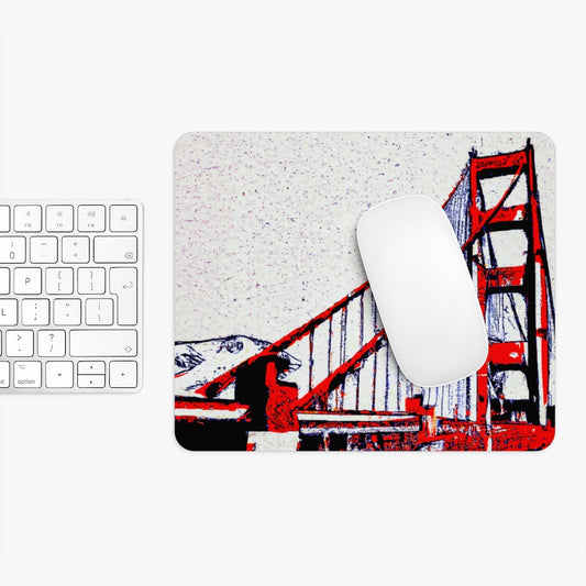 Golden Gate Bridge "Japanese Woodcut" Mousepad