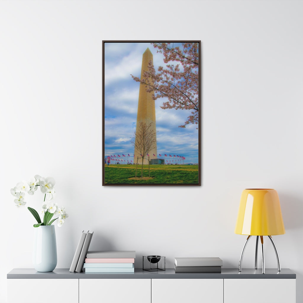 Arts by Dylan: Washington Monument with Cherry Blossom Canvas