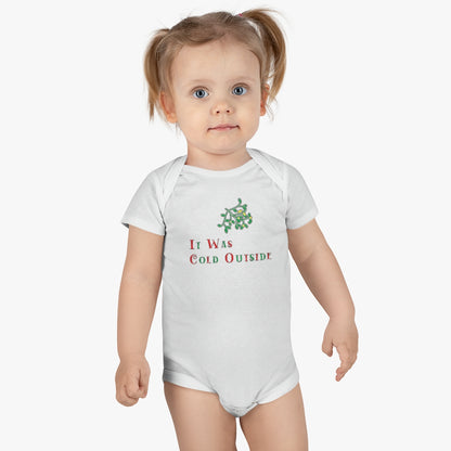 Cold Outside Baby Short Sleeve Onesie