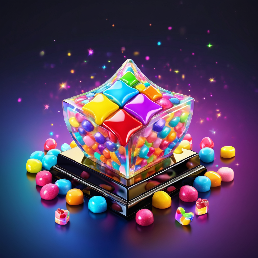 Gamified Candy Trophy: Sugar Rush Mobile Game Badge