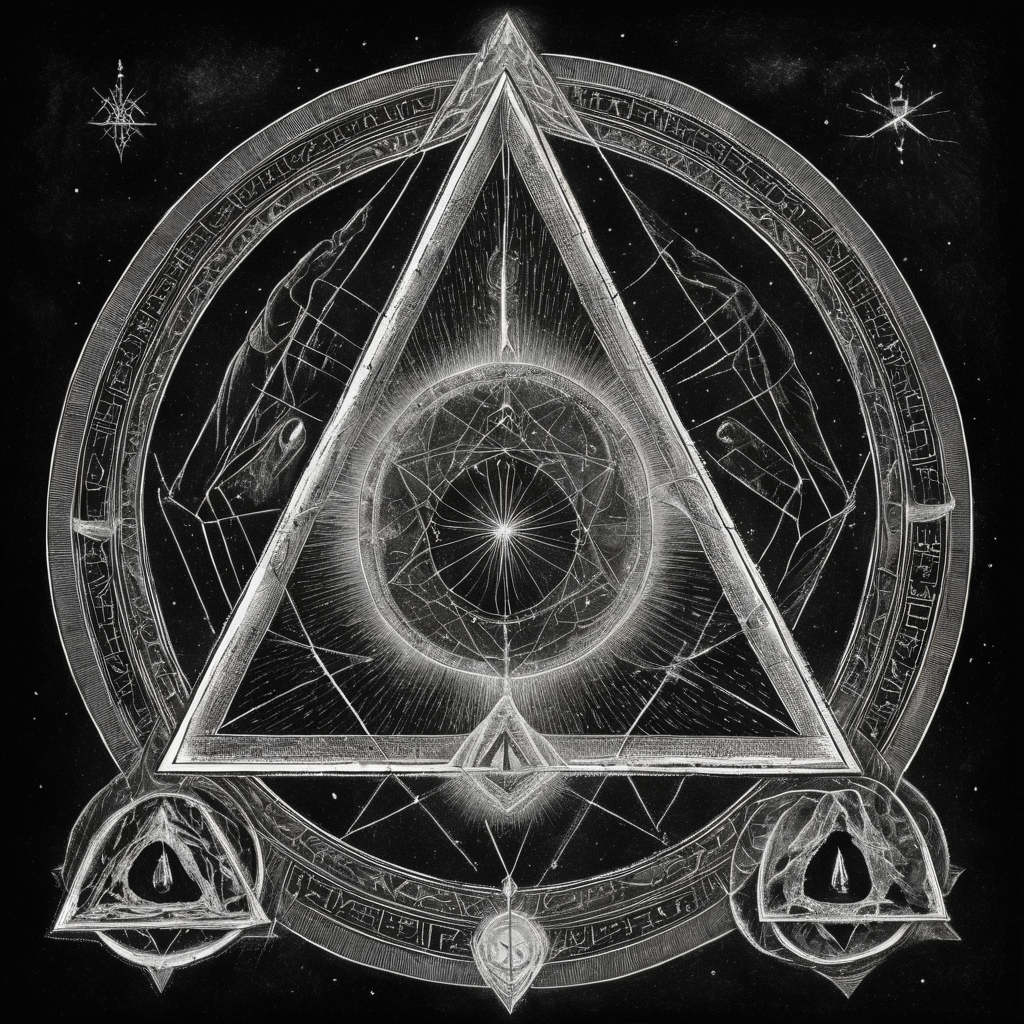 Esoteric Alchemical Talisman: Sacred Geometry Obsidian Triangle
