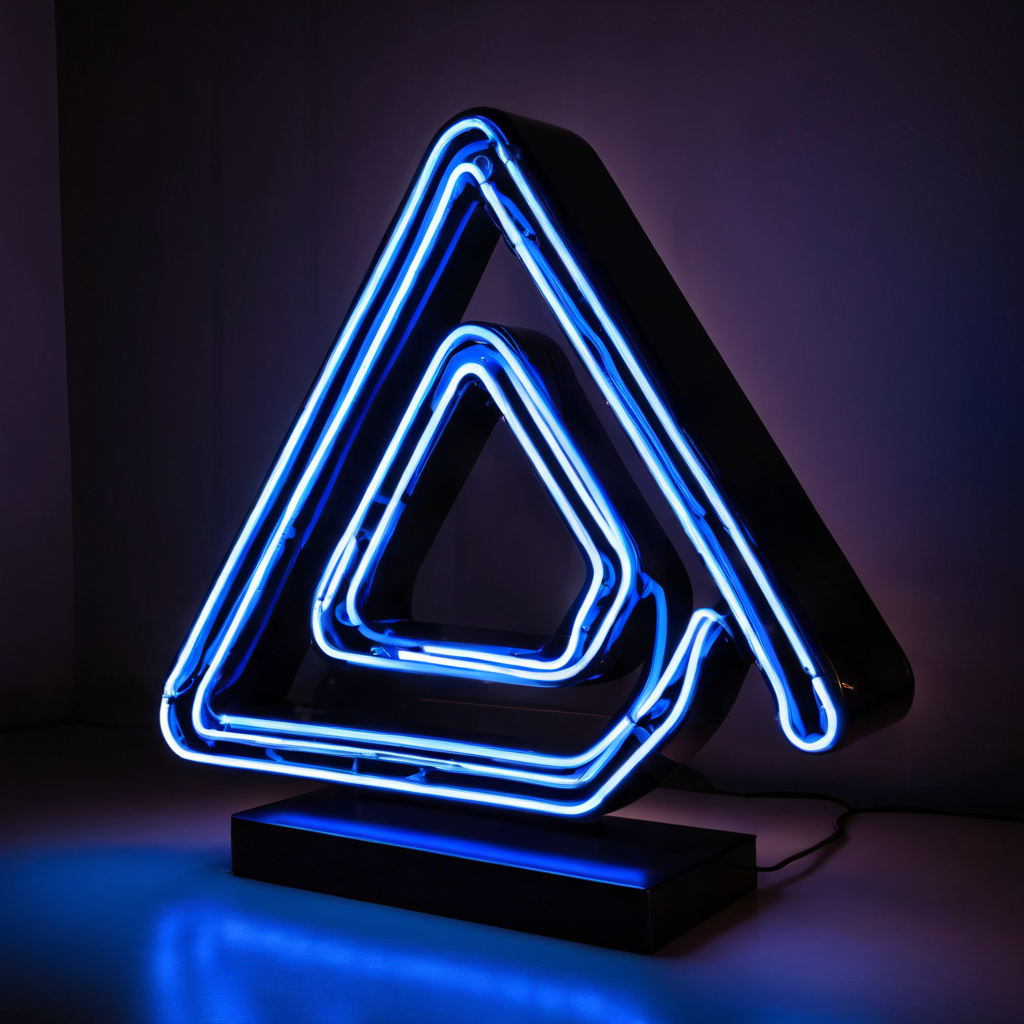 8-Bit Arcade Power-Up: Pixel Art Sprite in Black Triangle